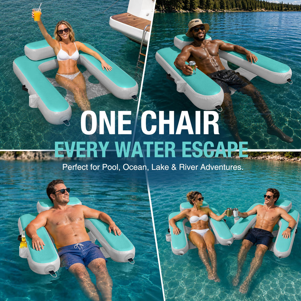 Inflatable Floating Chair with Cup Holder S63982