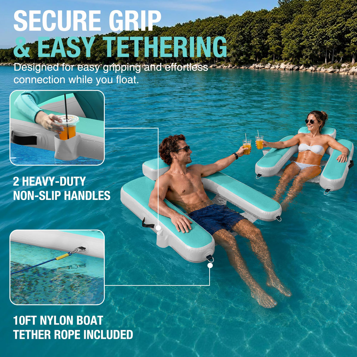 Inflatable Floating Chair with Cup Holder S63982