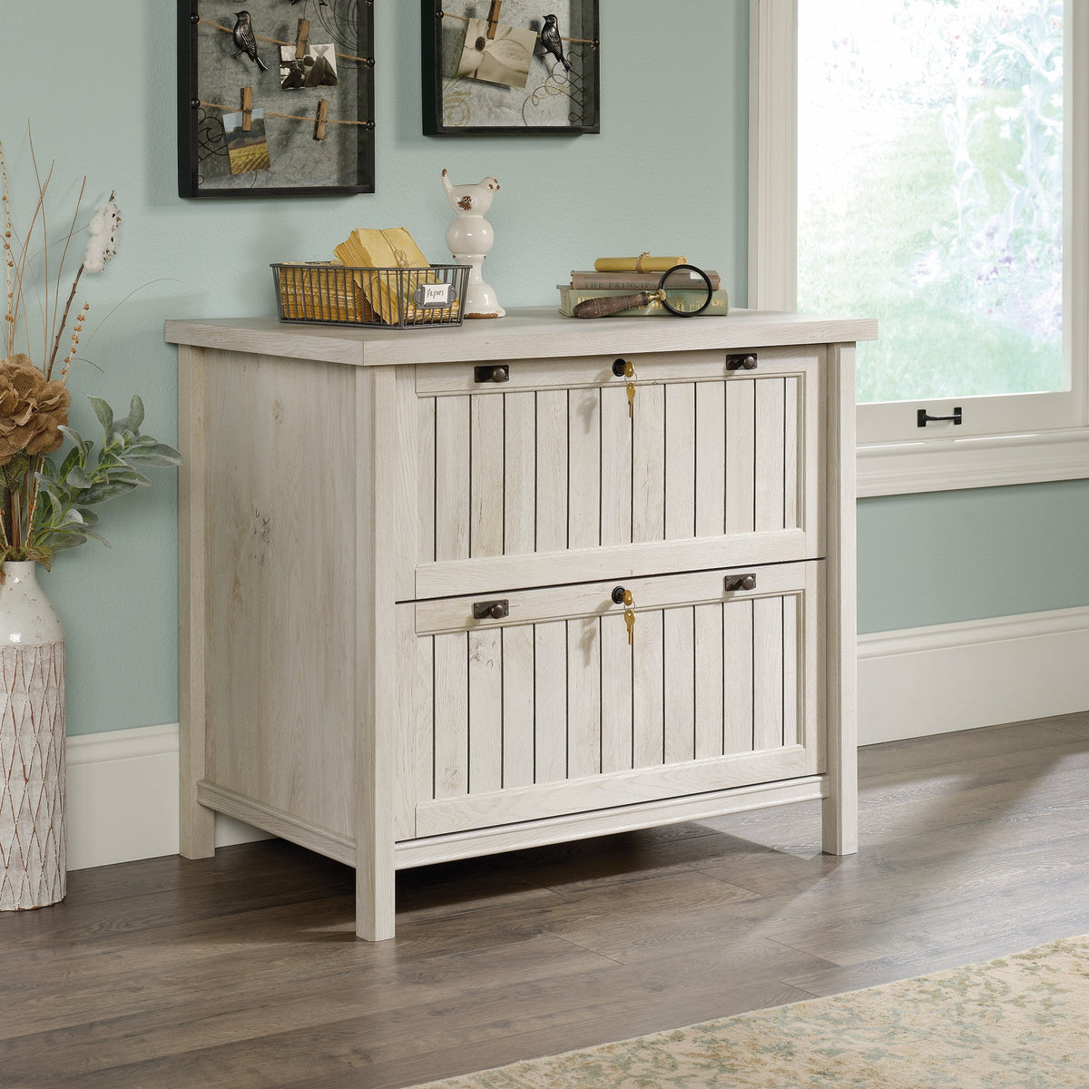 2 Drawer Lateral File Cabinet with Lock Q312