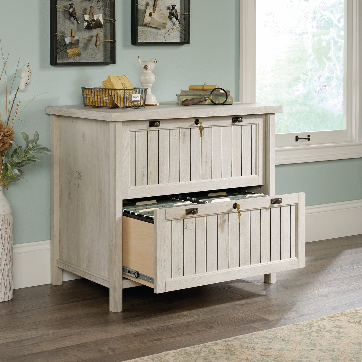 2 Drawer Lateral File Cabinet with Lock Q312