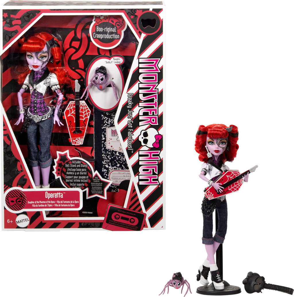 Monster High Operetta Doll with Doll Stand, Diary, and Pet Spider J315622